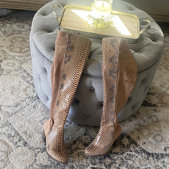 Shoes - Snakeskin Patterned over the knee